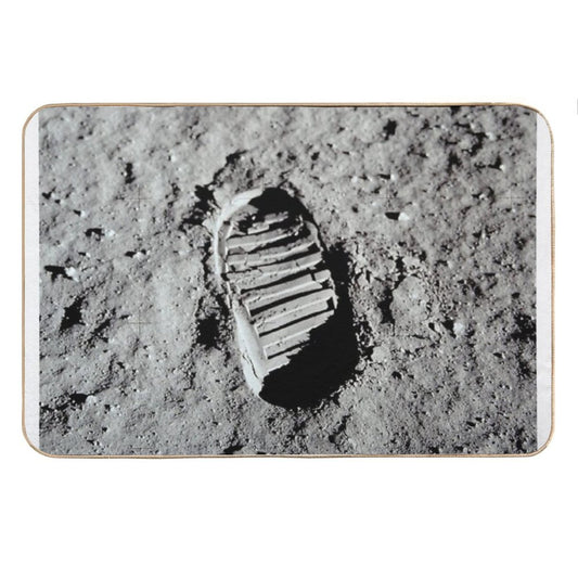 Footprint on The Moon by Buzz Aldrin Apollo 11 Bath Mat