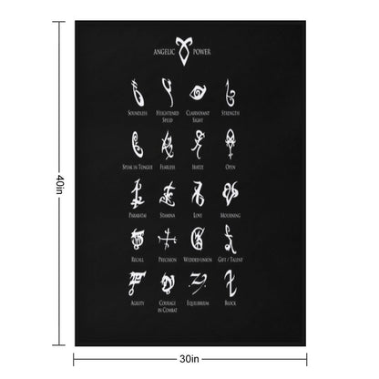 Runes Map Throw Blanket