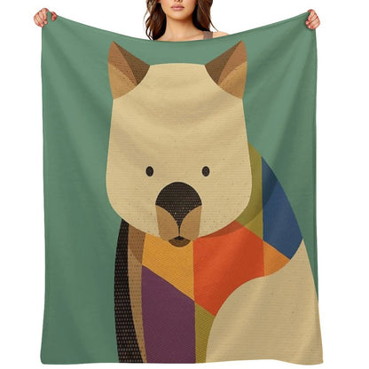 Hello Wombat Throw Blanket
