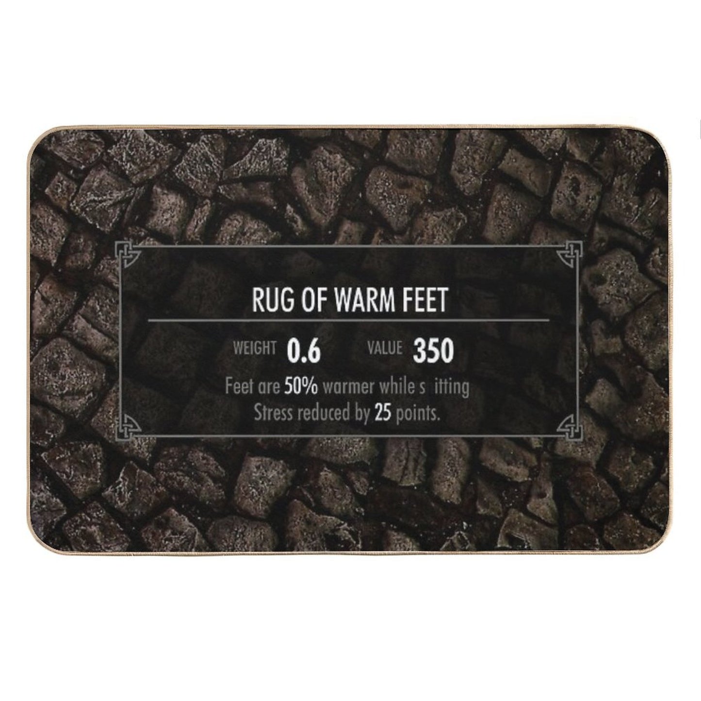Skyrim Elder Scrolls - Bathroom Toilet Floor Rug Equipment Bath Mat