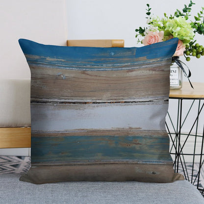 Beach Decor Five Stripes Linen Throw Pillow Cover
