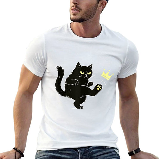 No Kings In America Funny Cat  Quick-drying T-Shirt