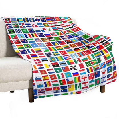 Flags of The World Throw Blanket