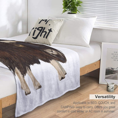 MUSK OX-Ovibos Moschatus Throw Blanket