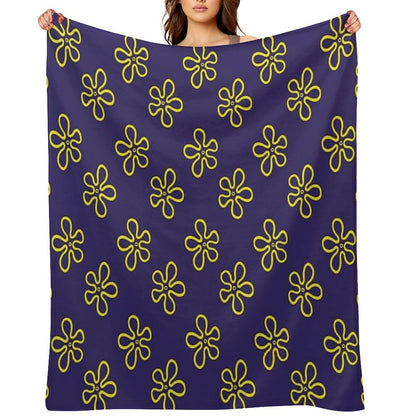 Spongebob's Floral Pattern (Purple) Throw Blanket
