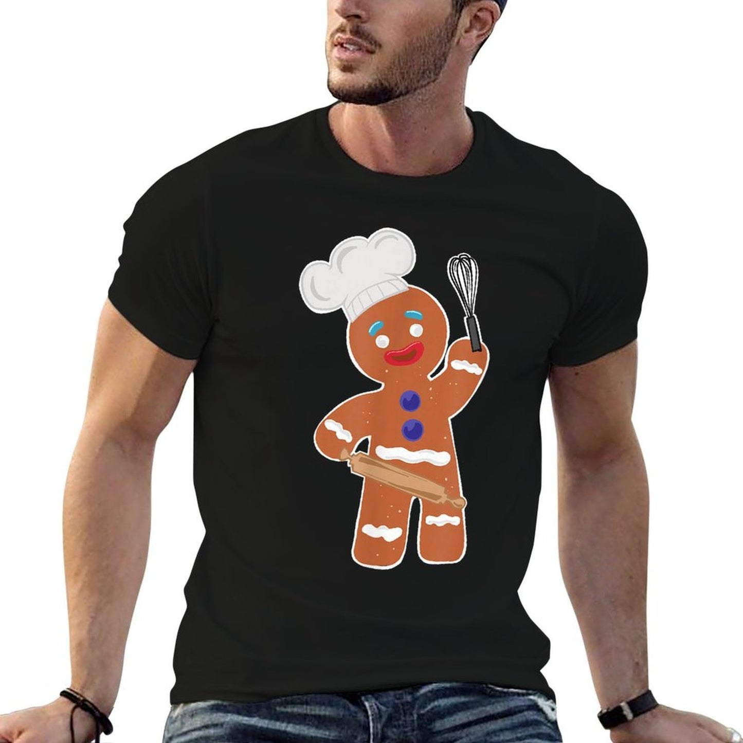 Gingerbread Man Christmas Baking  Easy-care T-Shirt