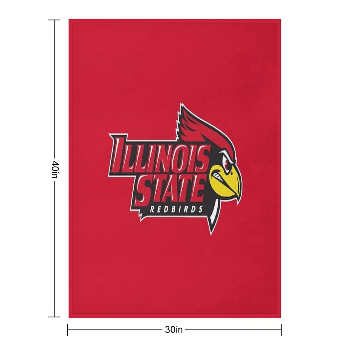 The Redbirds Illinois State-icon Throw Blanket