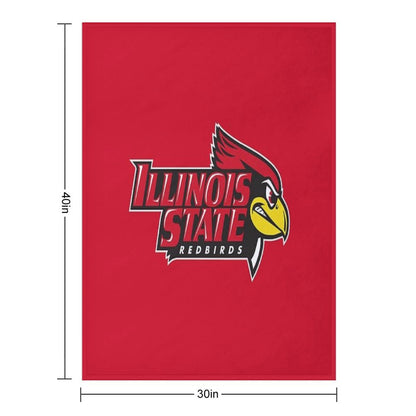 The Redbirds Illinois State-icon Throw Blanket