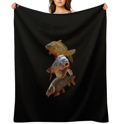 Gang of Carp Throw Blanket