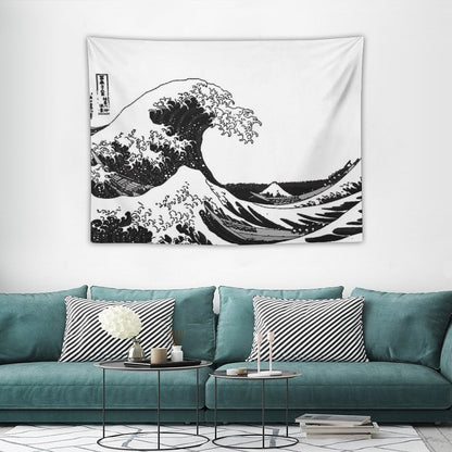Great Wave Monochrome Tapestry