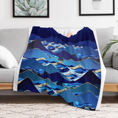Ocean Blue Throw Blanket
