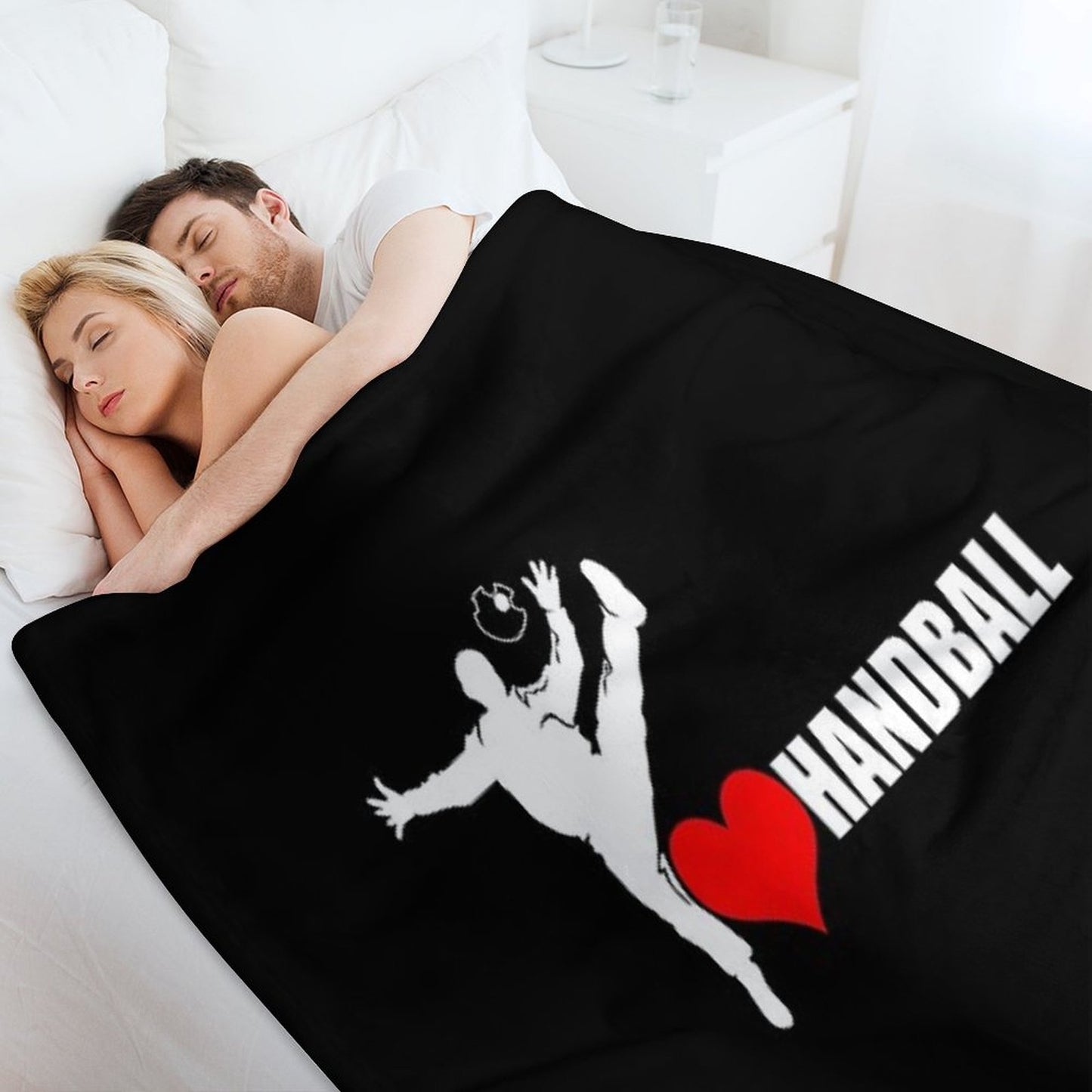 I Love Handball  Handballer Love Goalie Handball Lover Throw Blanket