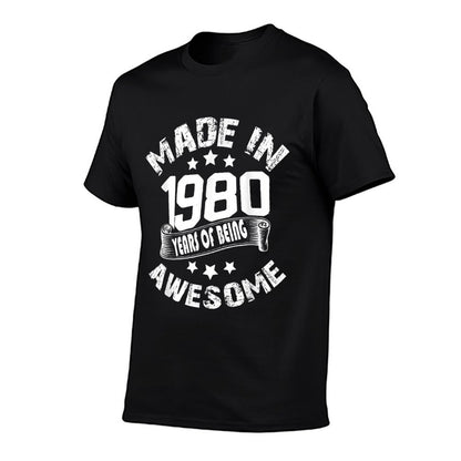 Best Made In 1980 Awesome 40th Birthday Gift Men Women Adult  Eco-friendly Material T-Shirt