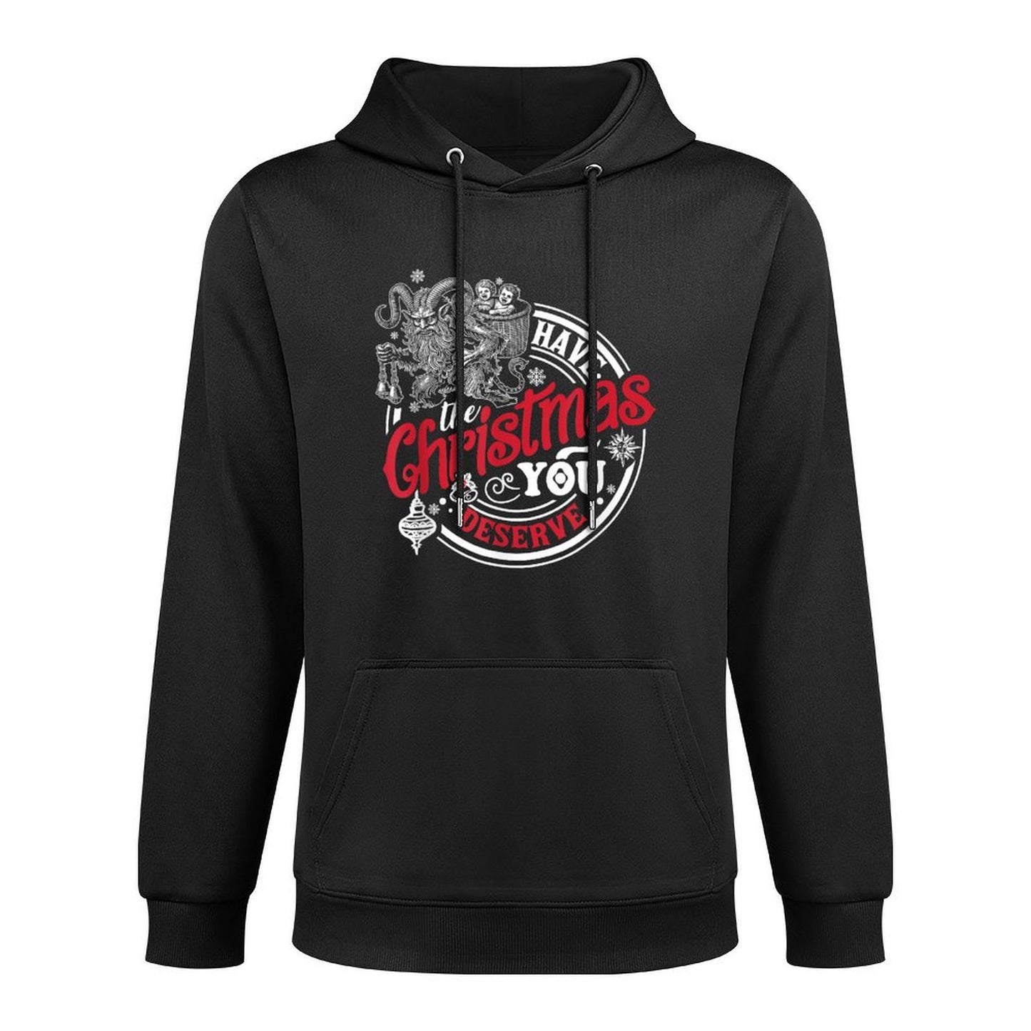 Retro Have The Christmas You Deserve Dark Humor Krampus Xmas Relaxed Fit Hoodie