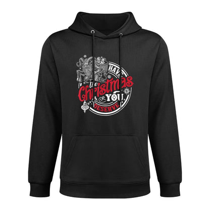 Retro Have The Christmas You Deserve Dark Humor Krampus Xmas Relaxed Fit Hoodie