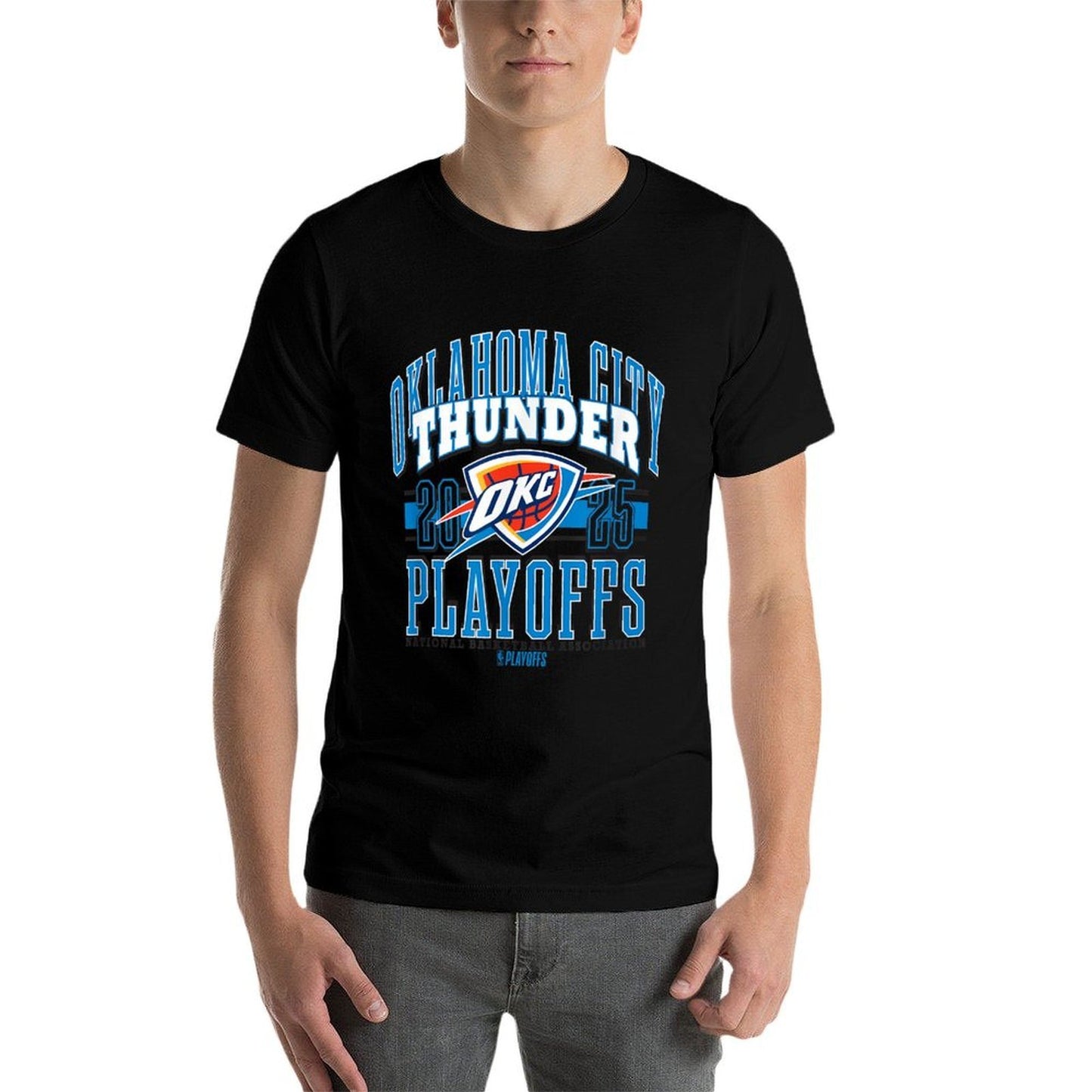 NBA Official Oklahoma City Thunder 2025 Playoffs Showtime  Moisture-wicking T-Shirt
