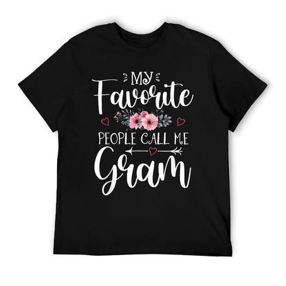 My Favorite People Call Me Gram Floral Mother&#39;s Day T-Shirt
