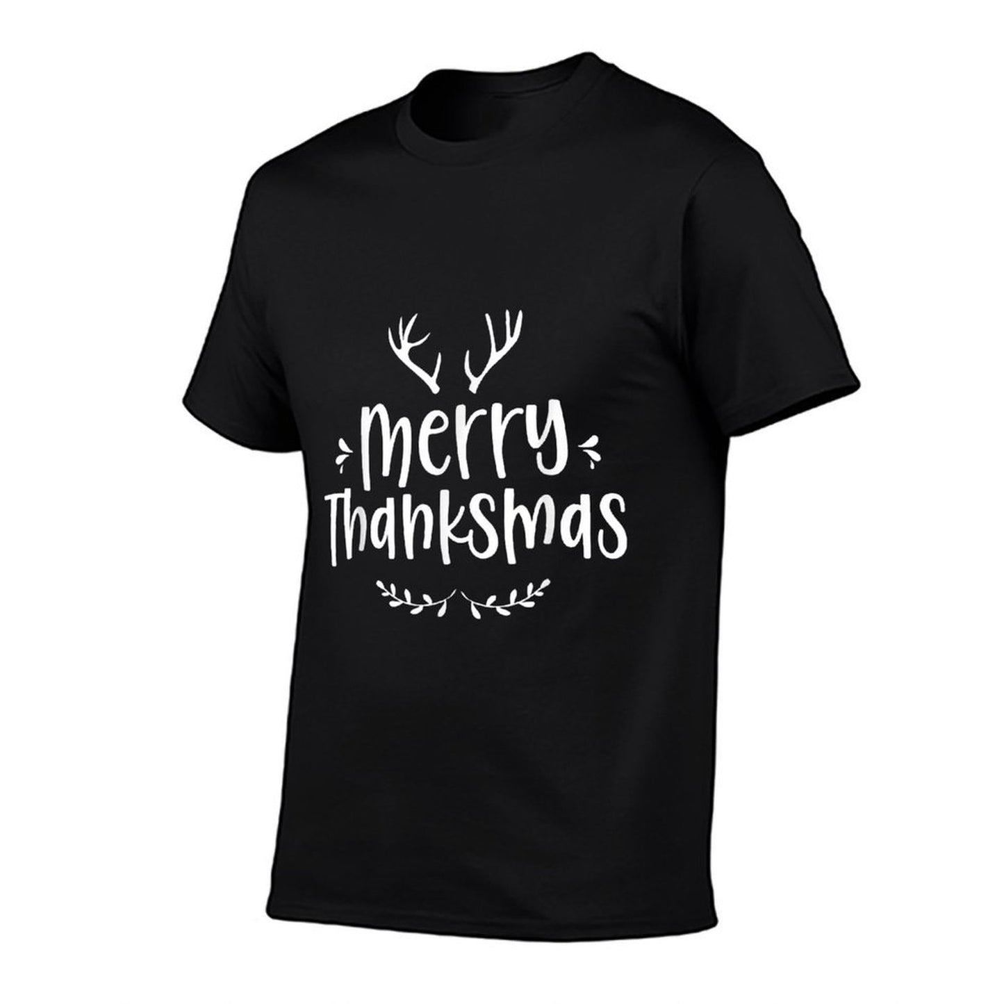 Merry Thanksmas Festive Thanksgiving Christmas  Quick-drying T-Shirt