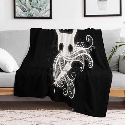 The Knight from Hollow Knight - Born of God And Void Throw Blanket