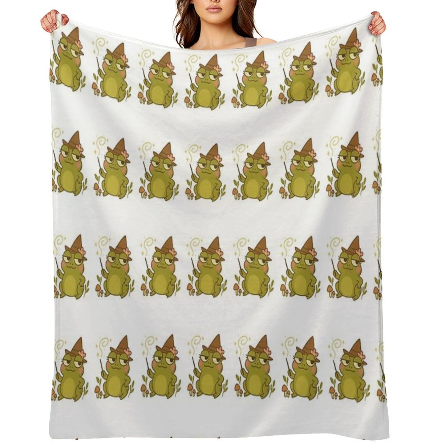 Twigs Frog Throw Blanket