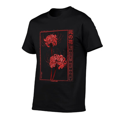 Japanese Spider Lily Soft Grunge Anime Aesthetic Flower T-Shirt