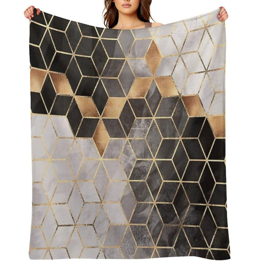 Smoky Cubes Throw Blanket