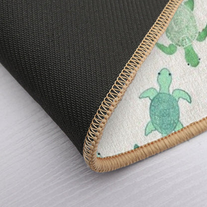 Gilded Jade & Mint Turtles Bath Mat