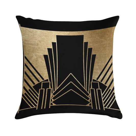 Art Deco Design Soft Luxury Feel Throw Pillow
