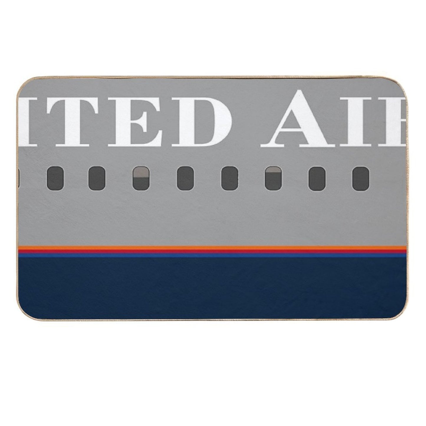 Plane Tees - United Airlines (Battleship Gray)  Pet-Safe Bath Mat