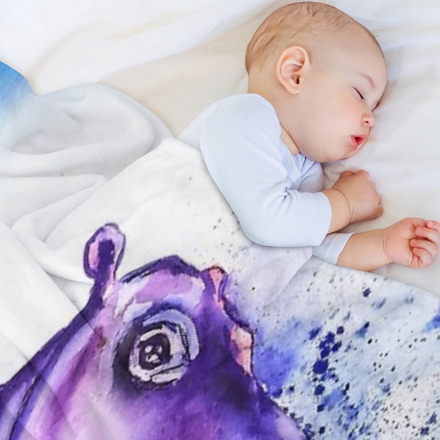 Baby Hippo Throw Blanket