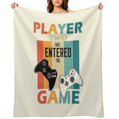 Retro Player 2 Has Entered The Game Throw Blanket