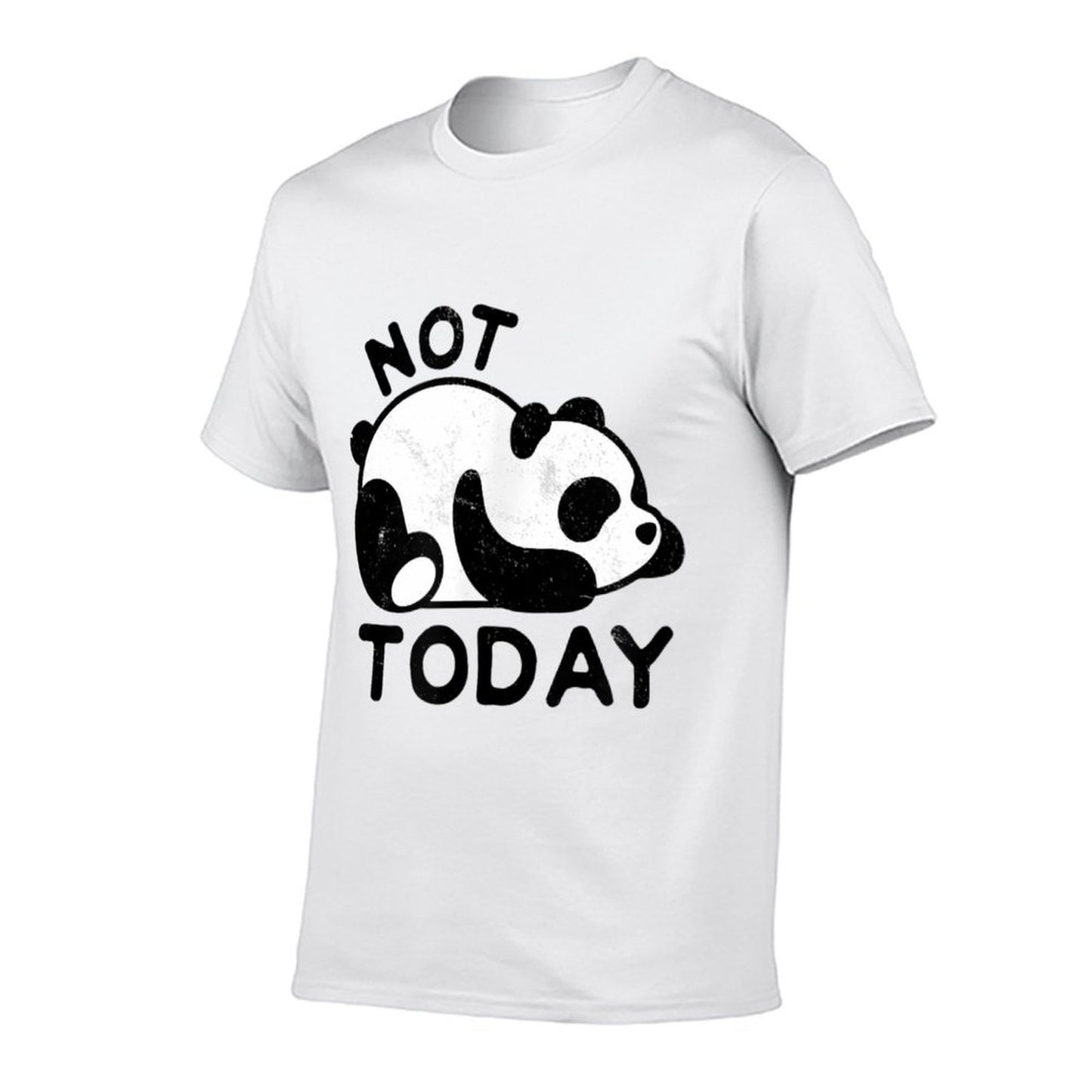Cute Lazy Panda Not Today Nope Distresseds  Durable T-Shirt