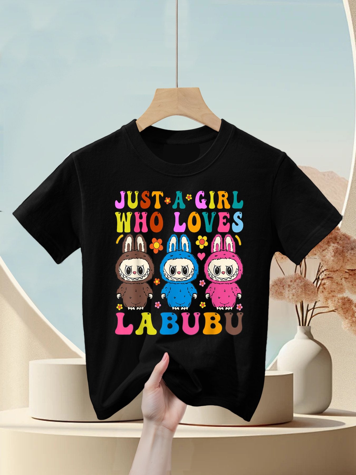 Funny Labubu Just A Girl Who Loves Labubu The Monsters Women Kids T-Shirt