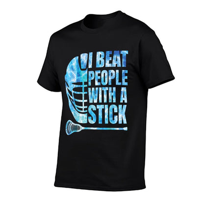 Lacrosse-Shirt Lax I Beat People With A Stick Boys Youth Men T-Shirt