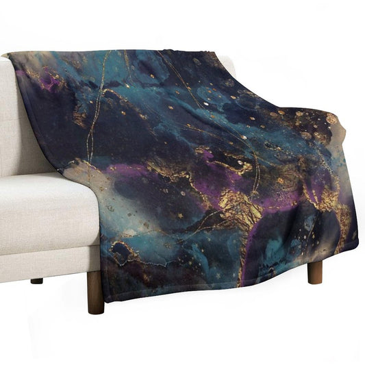 Abstract Stardust Galaxy Throw Blanket