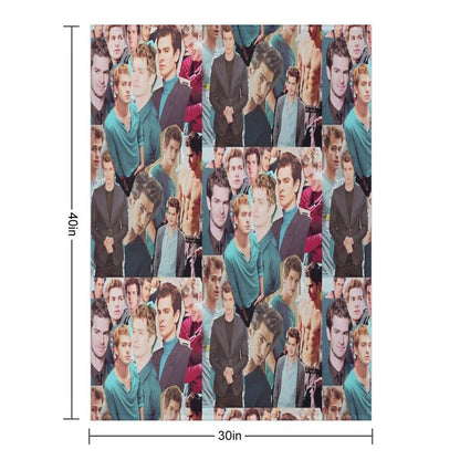 Andrew Garfield Collage Throw Blanket