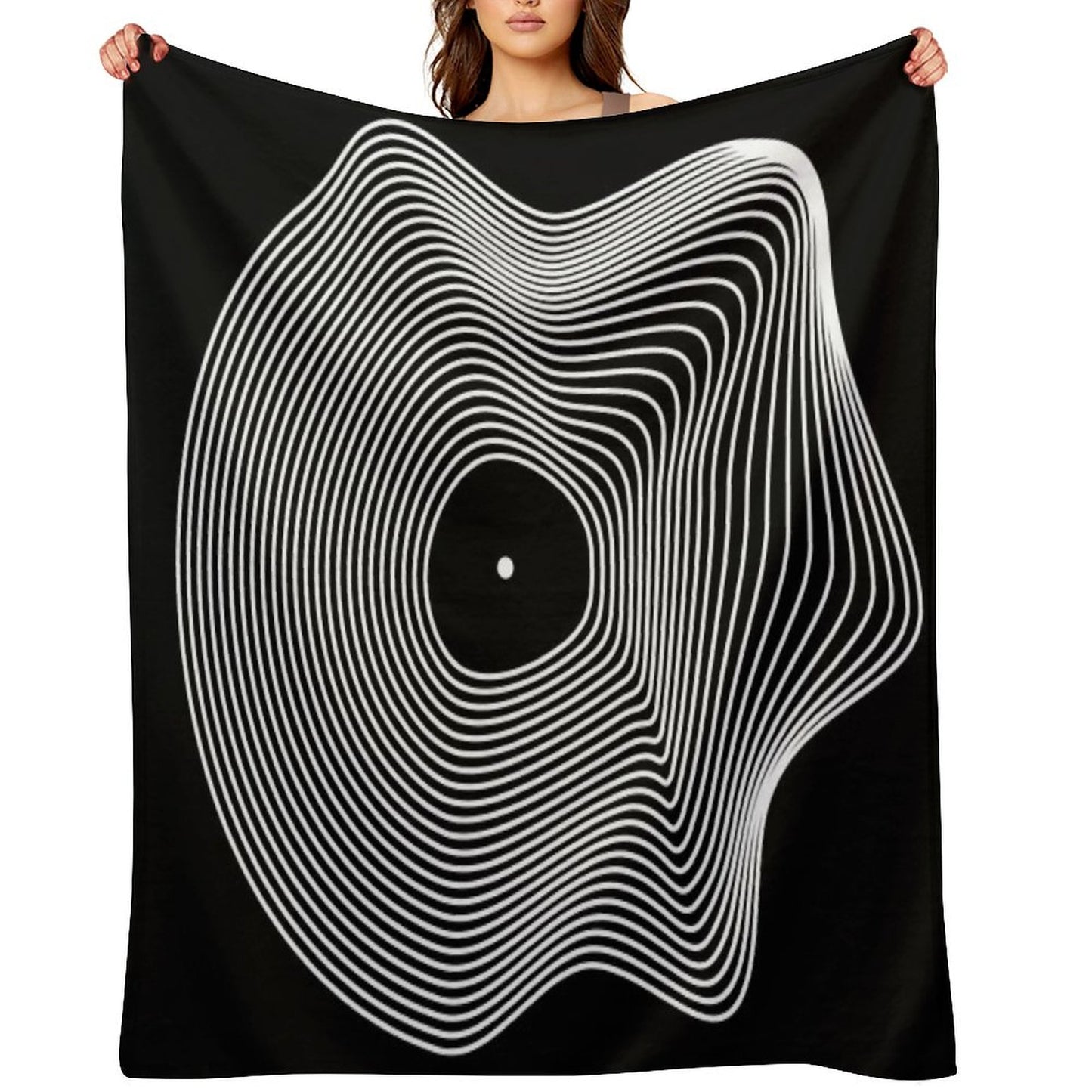 Music CD Optical Art Illusion Throw Blanket