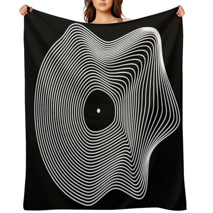 Music CD Optical Art Illusion Throw Blanket
