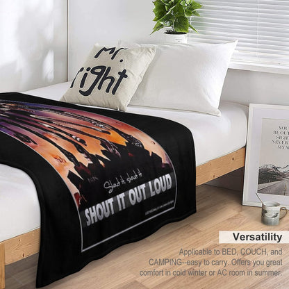 KISS ® The Band - Destroyer - Shout It Out Loud Lyrics Throw Blanket