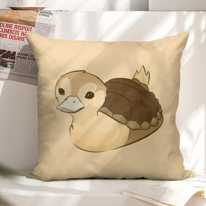 Avatar Turtle Duck Linen Throw Pillow Cover
