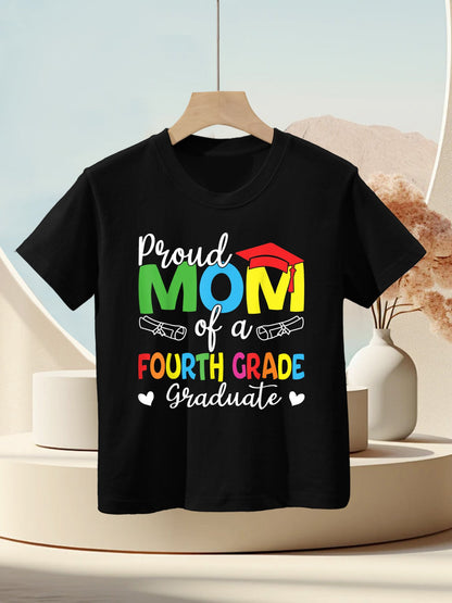 Proud Mom of A 4th Grade Graduate Graduation Kids T-Shirt