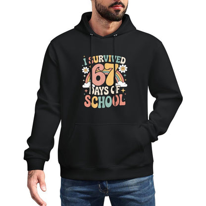 I Survived 67 Days of School - Funny Teachers Students Meme Moisture-Wicking Hoodie