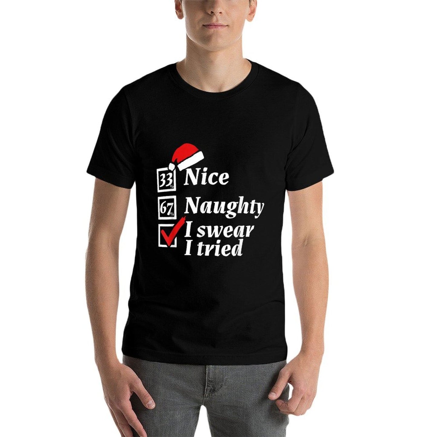 Funny 67 Meme I Swear I Tried 6-7 Christmas  Affordable Price T-Shirt