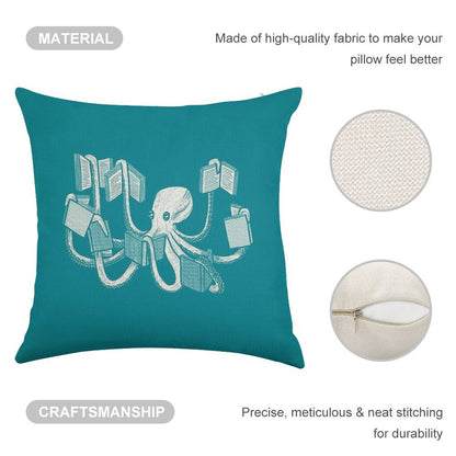 Armed With Knowledge Linen Throw Pillow Cover