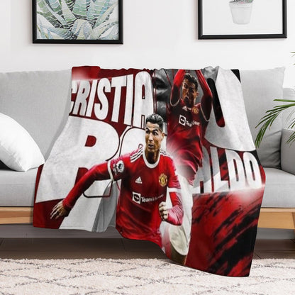 Cristiano Ronaldo Illustration Throw Blanket