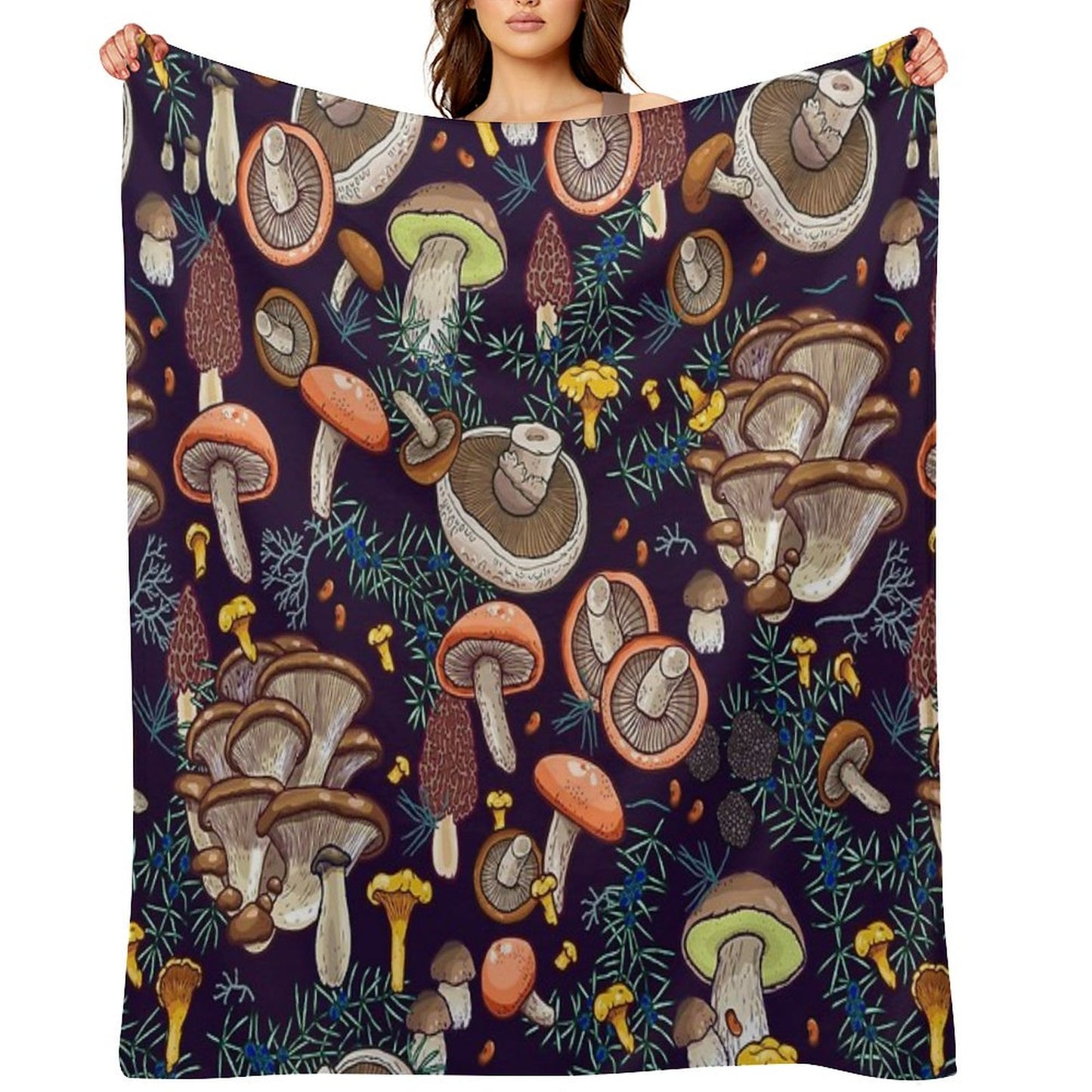 Dark Dream Forest Throw Blanket