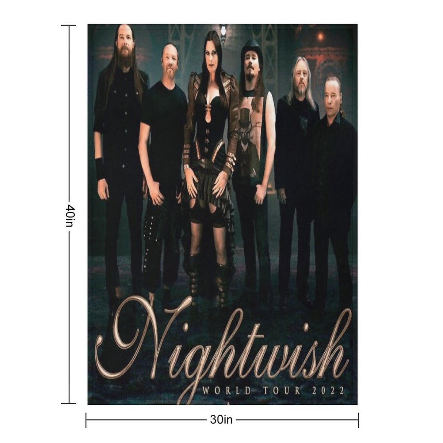 Nightwish 2 Loerrcok Human Nature World Tour 2022 Throw Blanket