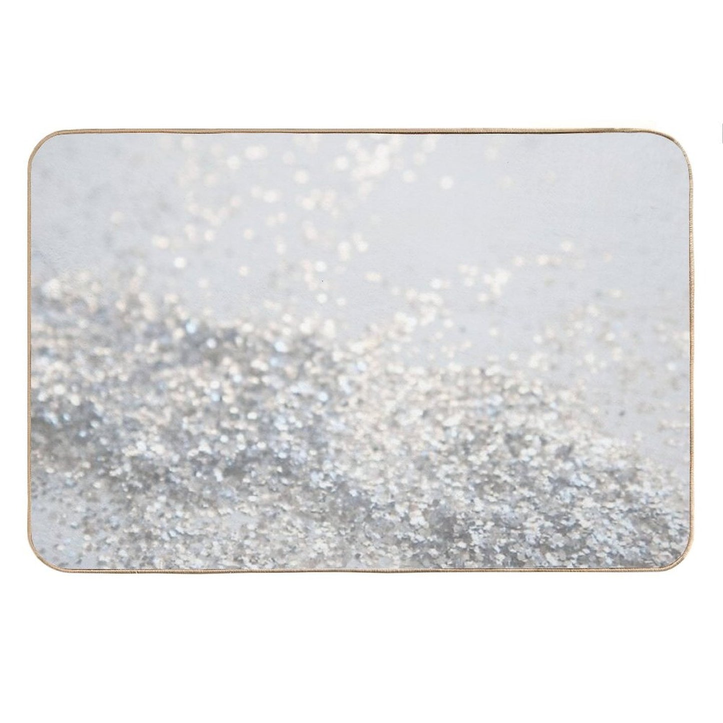 Silver Gray Glam #3 (Photo of Glitter Only - Not Reflective) Bath Mat