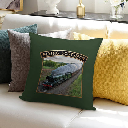 Flying Scotsman And Nameplate Soft Luxury Feel Throw Pillow