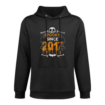 Spooky Since 2017 Halloween Bday Gifts 5th Birthday Cotton-Polyester Blend Hoodie